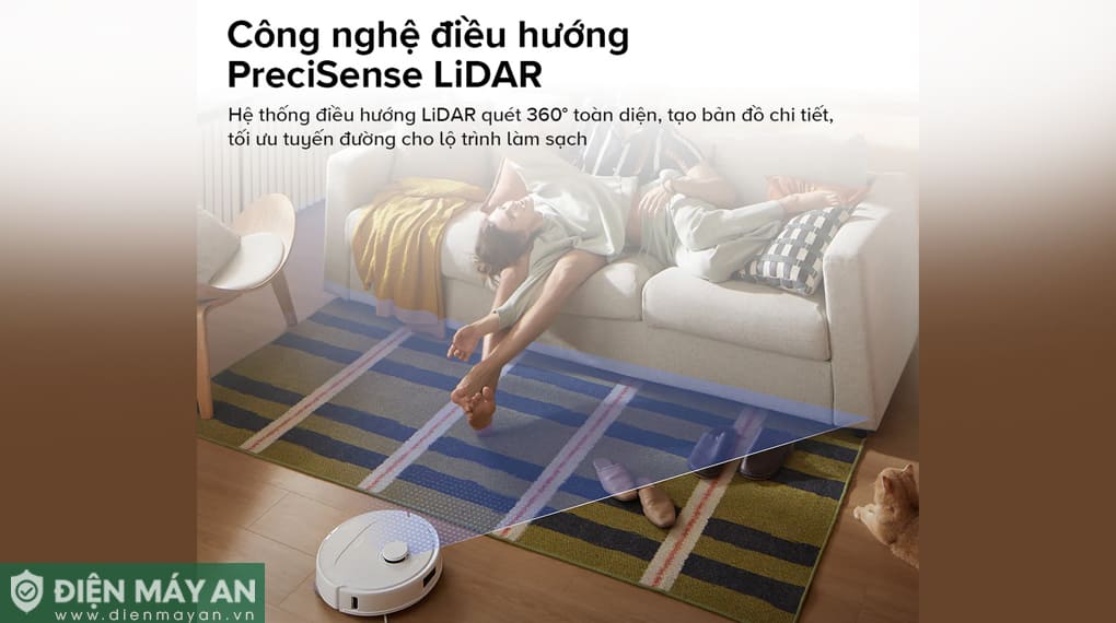 Robot hút bụi lau nhà Roborock Qrevo C Pro - Đen/Trắng